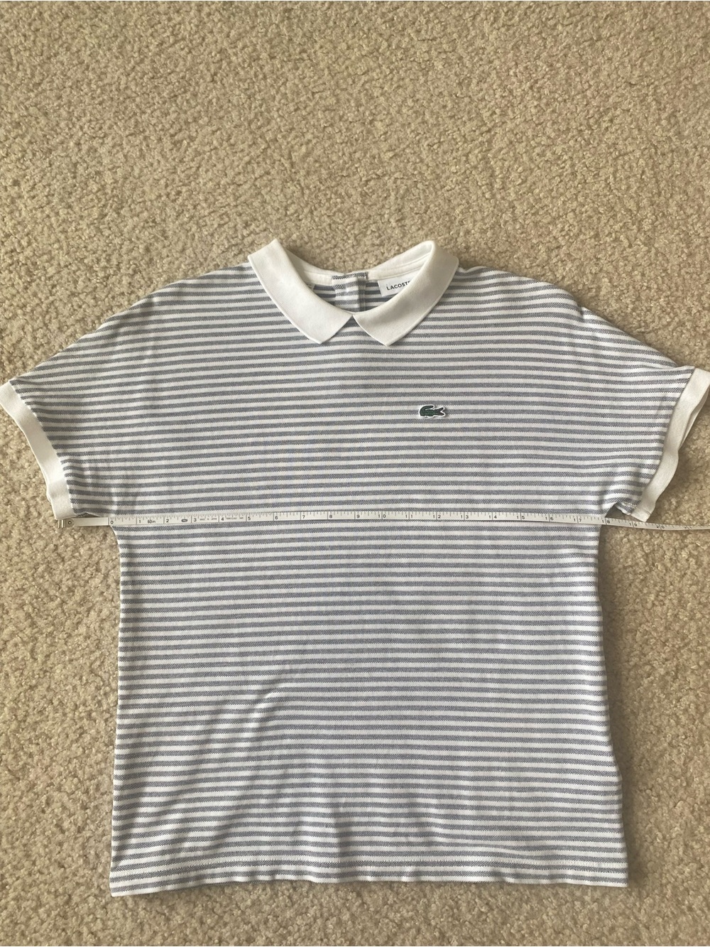 Rare Lacoste women’s button-back striped polo - Picture 5 of 7